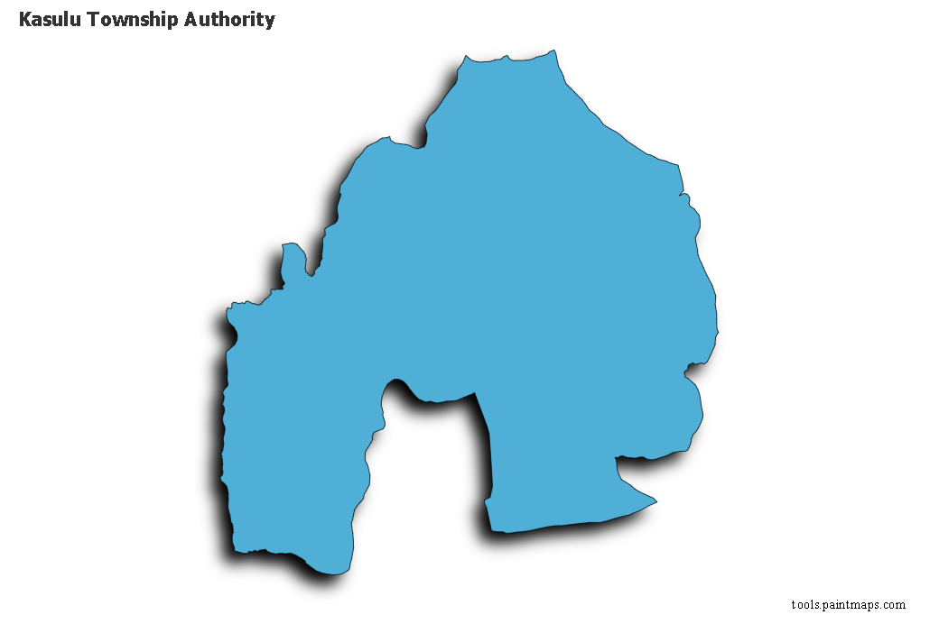 Kasulu Township Authority map with 3d shadow effect