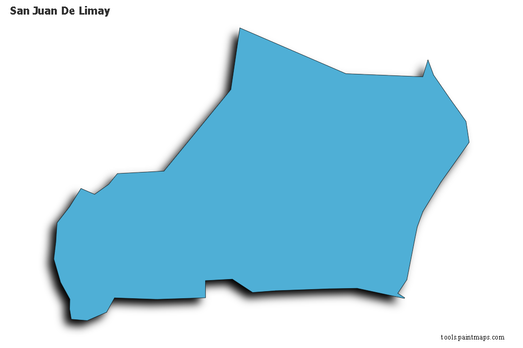 Mapa de San Juan De Limay con efecto de sombra 3D