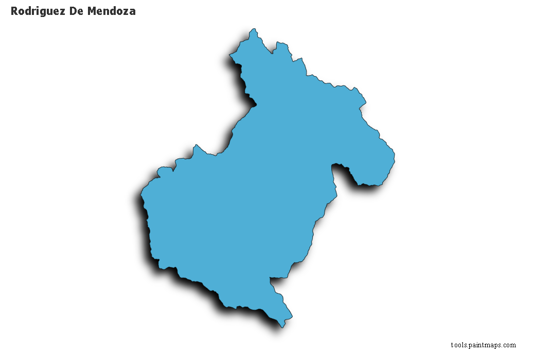 Mapa de Rodriguez De Mendoza con efecto de sombra 3D