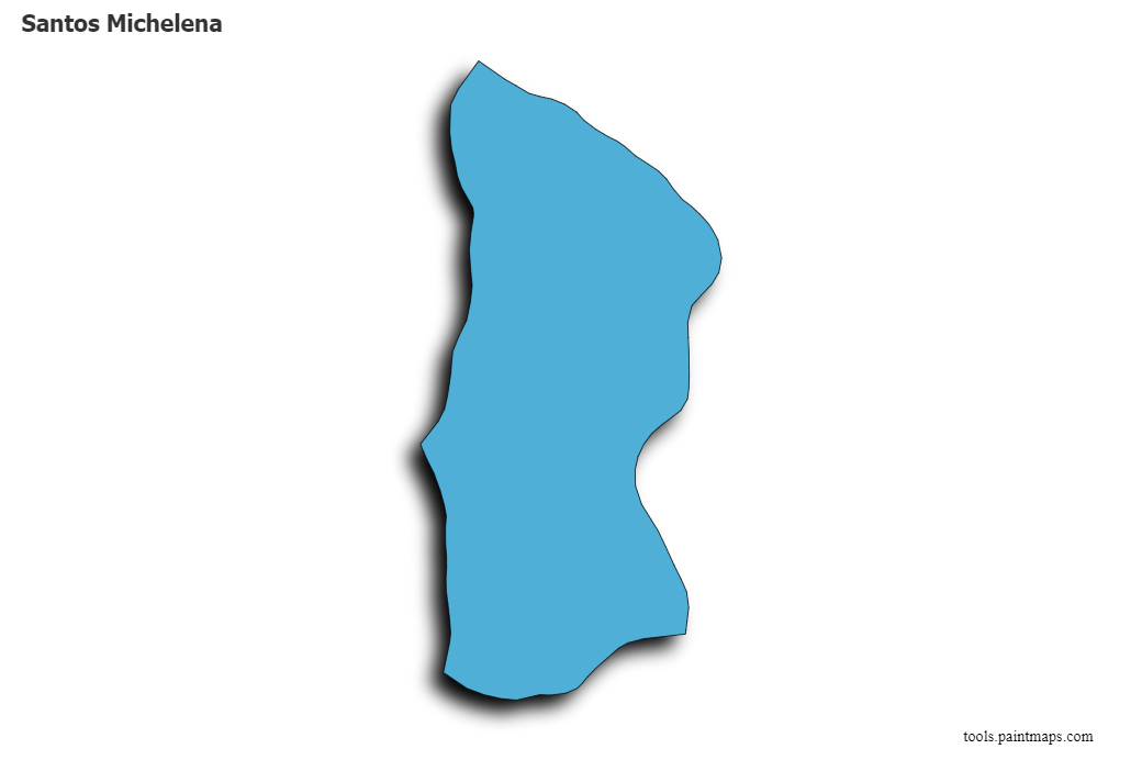 Santos Michelena map with 3d shadow effect