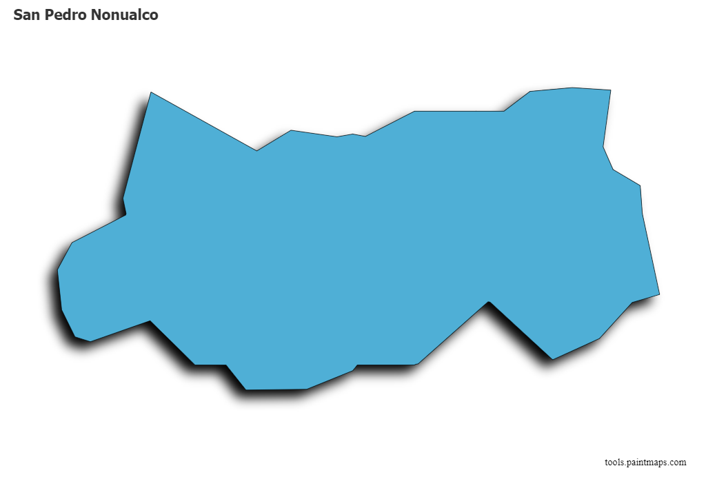 Mapa de San Pedro Nonualco con efecto de sombra 3D