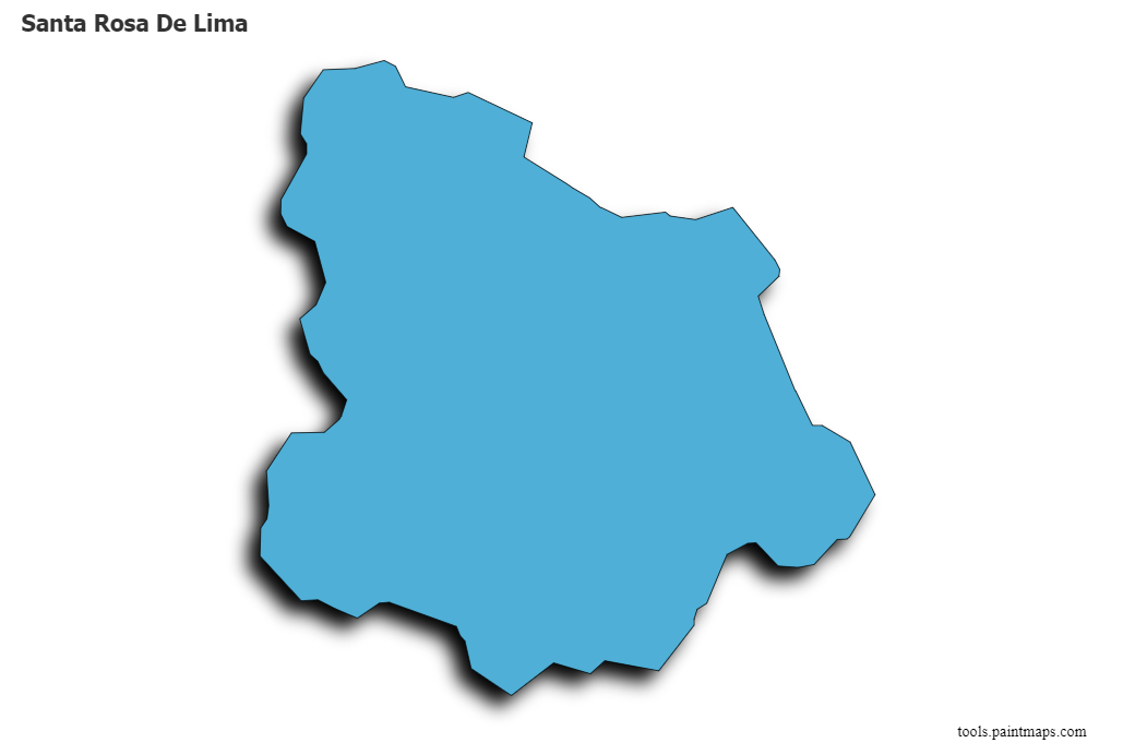 Santa Rosa De Lima map with 3d shadow effect