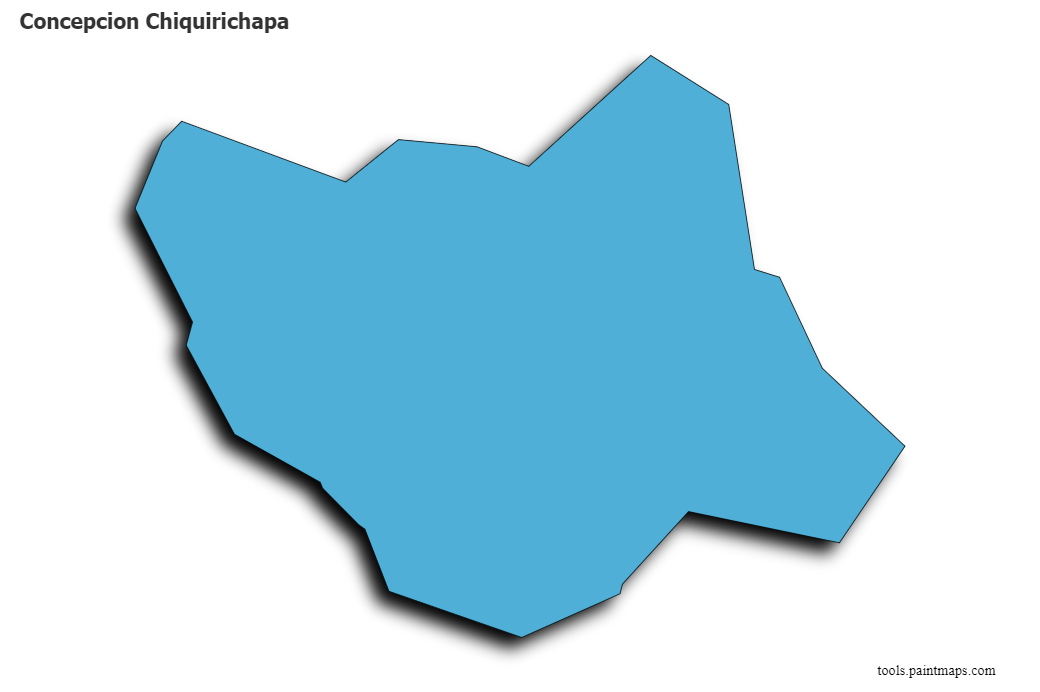 Mapa de Concepcion Chiquirichapa con efecto de sombra 3D