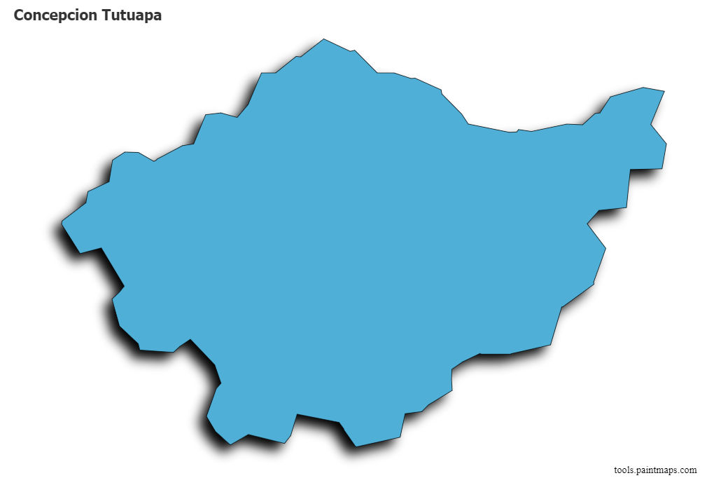 Mapa de Concepcion Tutuapa con efecto de sombra 3D