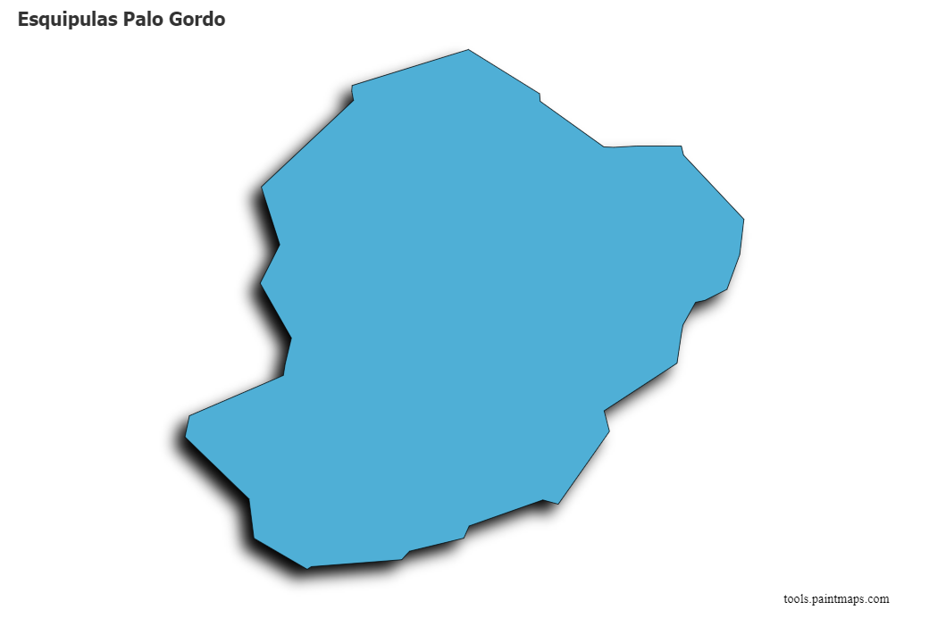 Esquipulas Palo Gordo map with 3d shadow effect