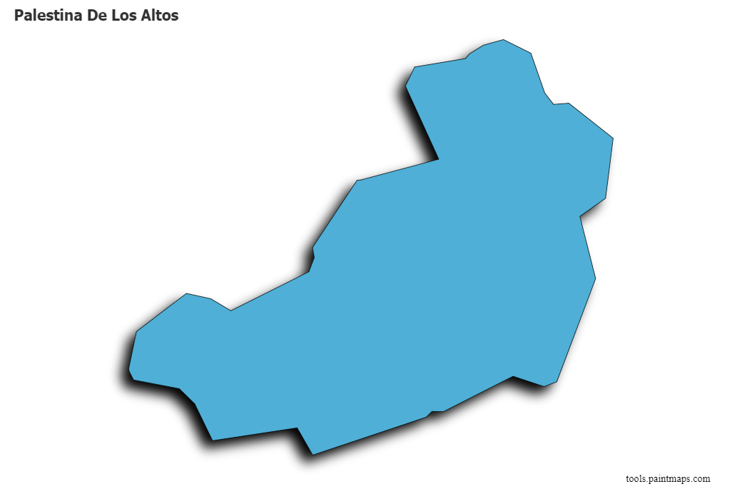 Mapa de Palestina De Los Altos con efecto de sombra 3D