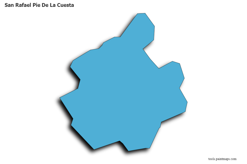 Mapa de San Rafael Pie De La Cuesta con efecto de sombra 3D