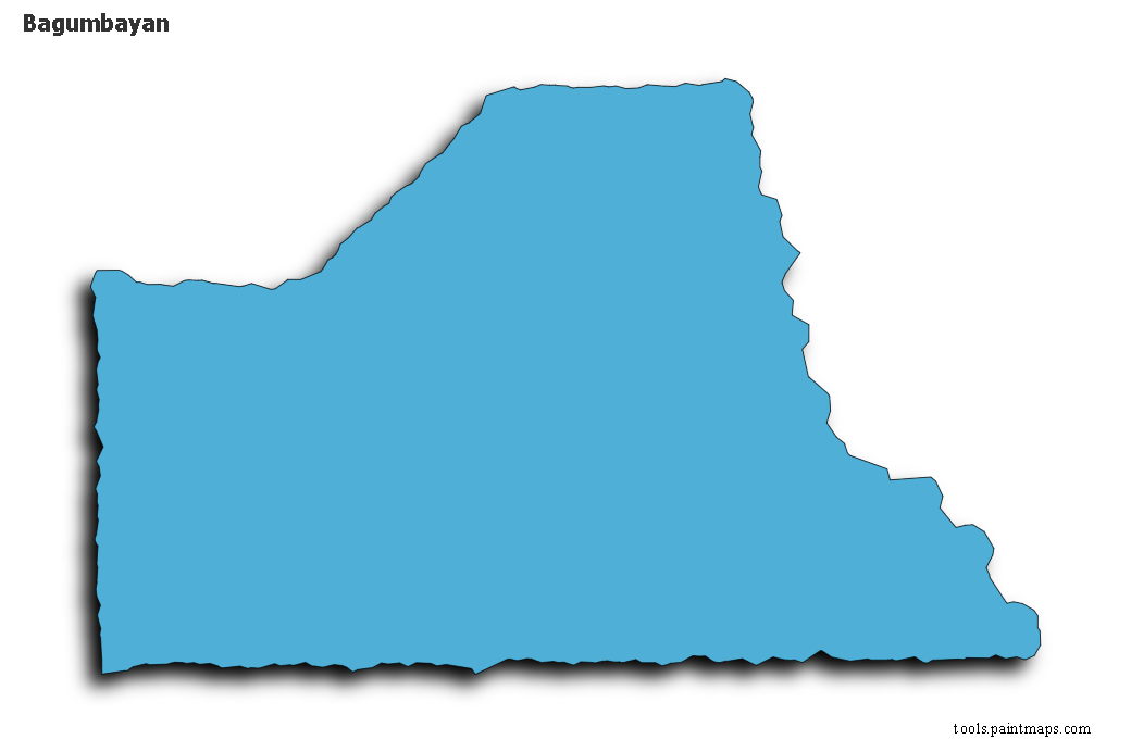 3D gölge efektli Bagumbayan haritası