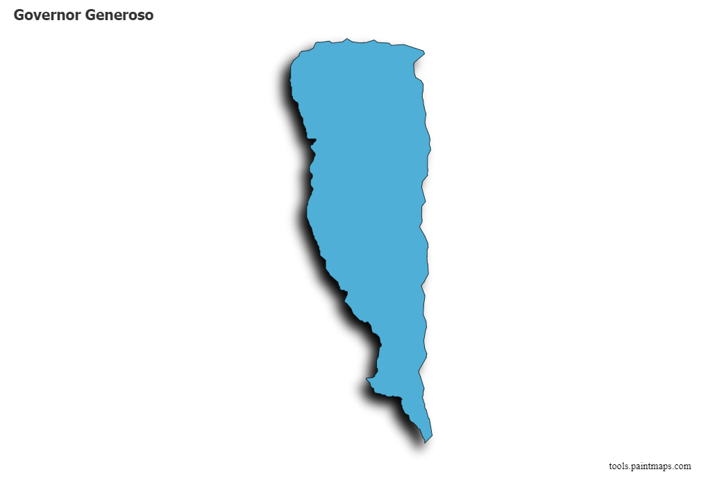 Governor Generoso map with 3d shadow effect