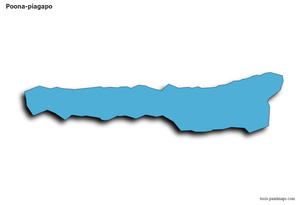 Poona-piagapo map with 3d shadow effect