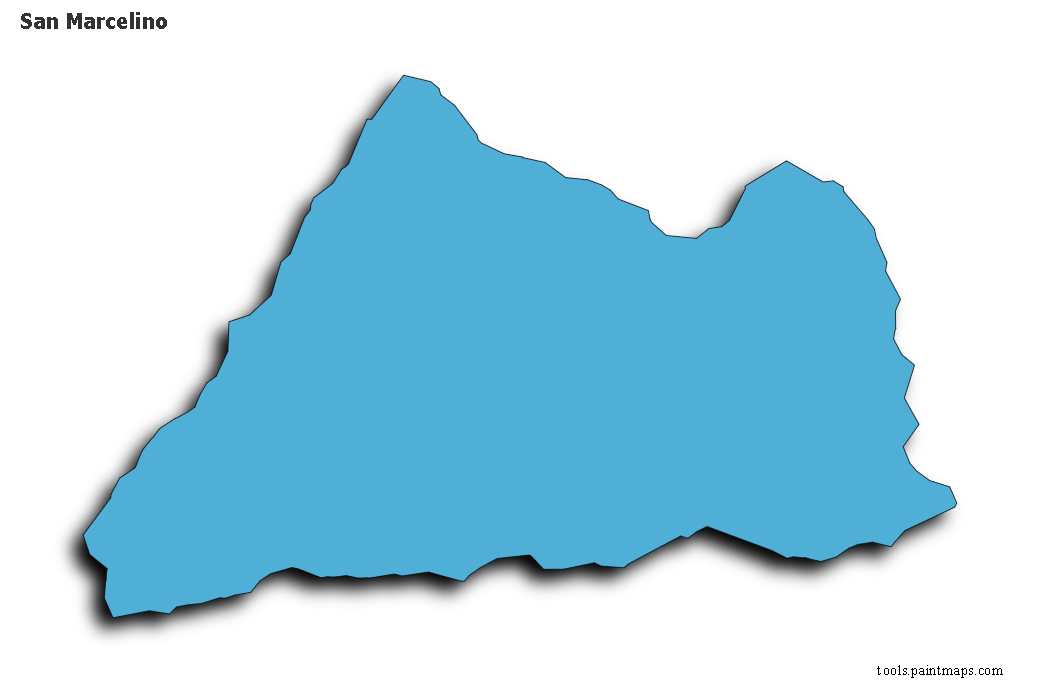 3D gölge efektli San Marcelino haritası