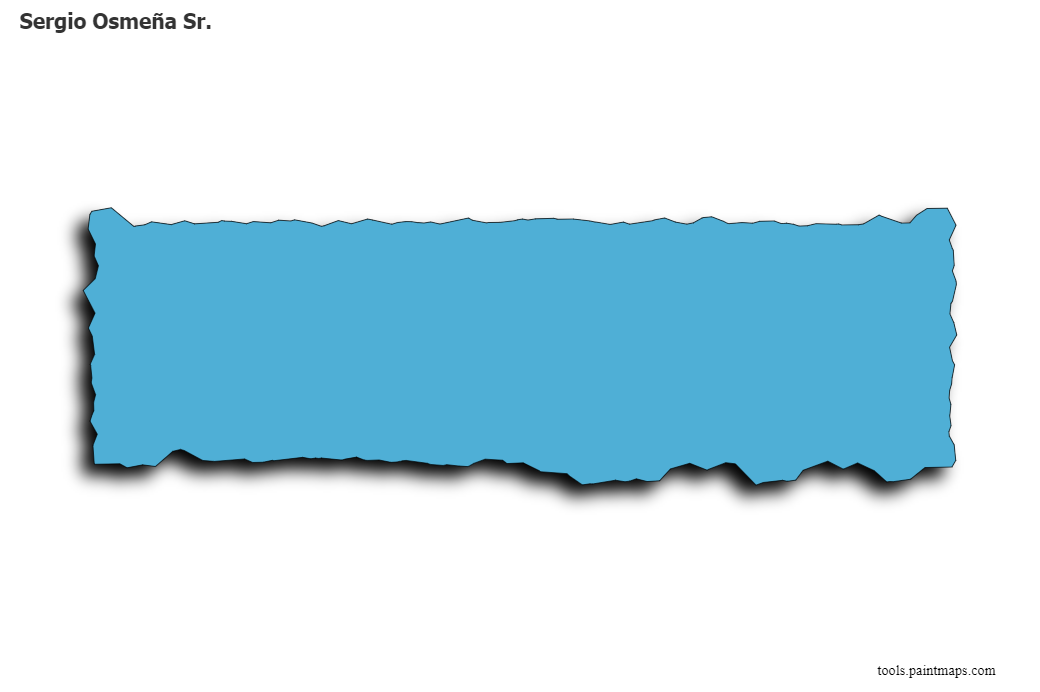 Sergio Osmeña Sr. map with 3d shadow effect