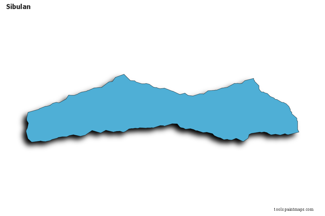 Mapa de Sibulan con efecto de sombra 3D