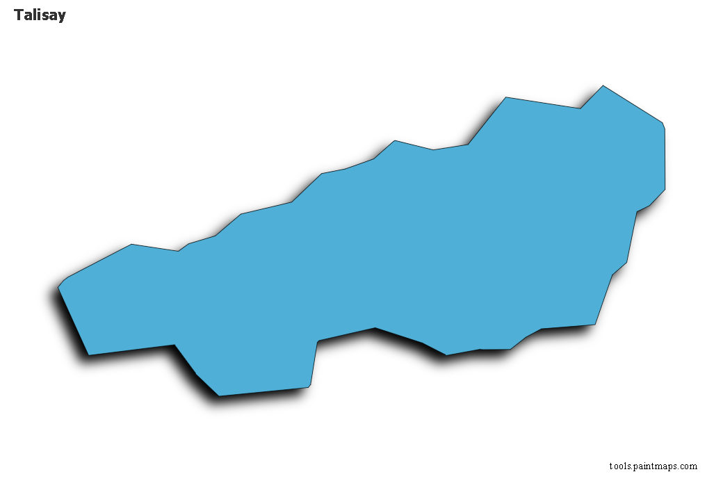 Talisay map with 3d shadow effect