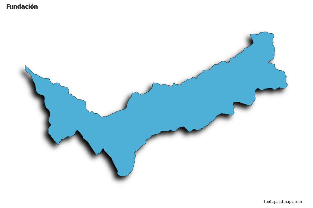 Mapa de Fundación con efecto de sombra 3D