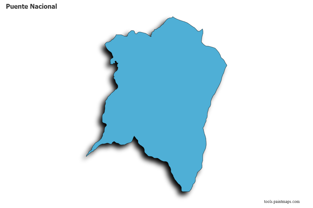 3D gölge efektli Puente Nacional haritası