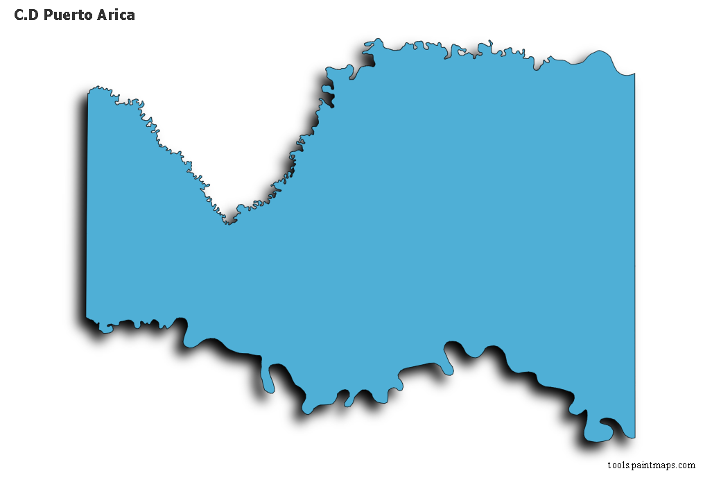 C.D Puerto Arica map with 3d shadow effect