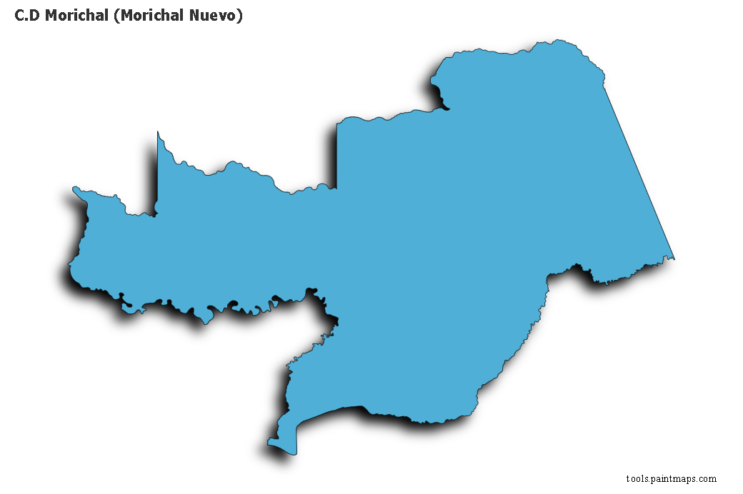 3D gölge efektli C.D Morichal (Morichal Nuevo) haritası