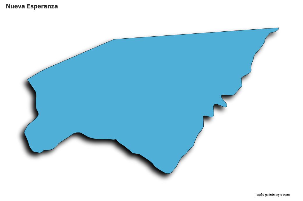 Mapa de Nueva Esperanza con efecto de sombra 3D