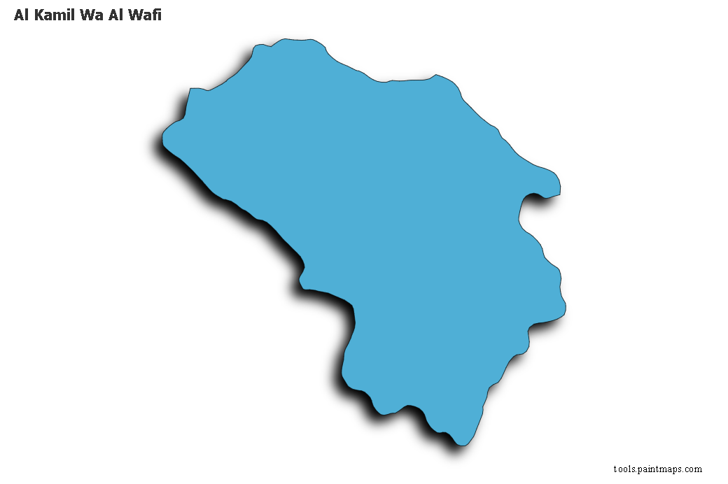 Al Kamil Wa Al Wafi map with 3d shadow effect