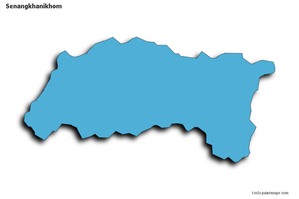 3D gölge efektli Senangkhanikhom haritası