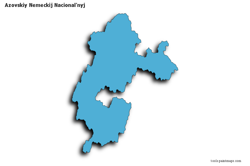 Azovskiy Nemeckij Nacional'nyj map with 3d shadow effect