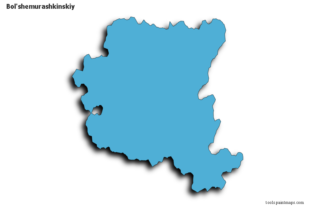 Bol'shemurashkinskiy map with 3d shadow effect