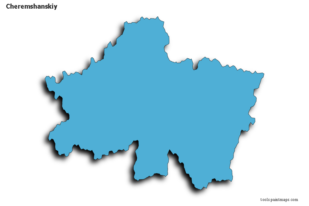 Cheremshanskiy map with 3d shadow effect