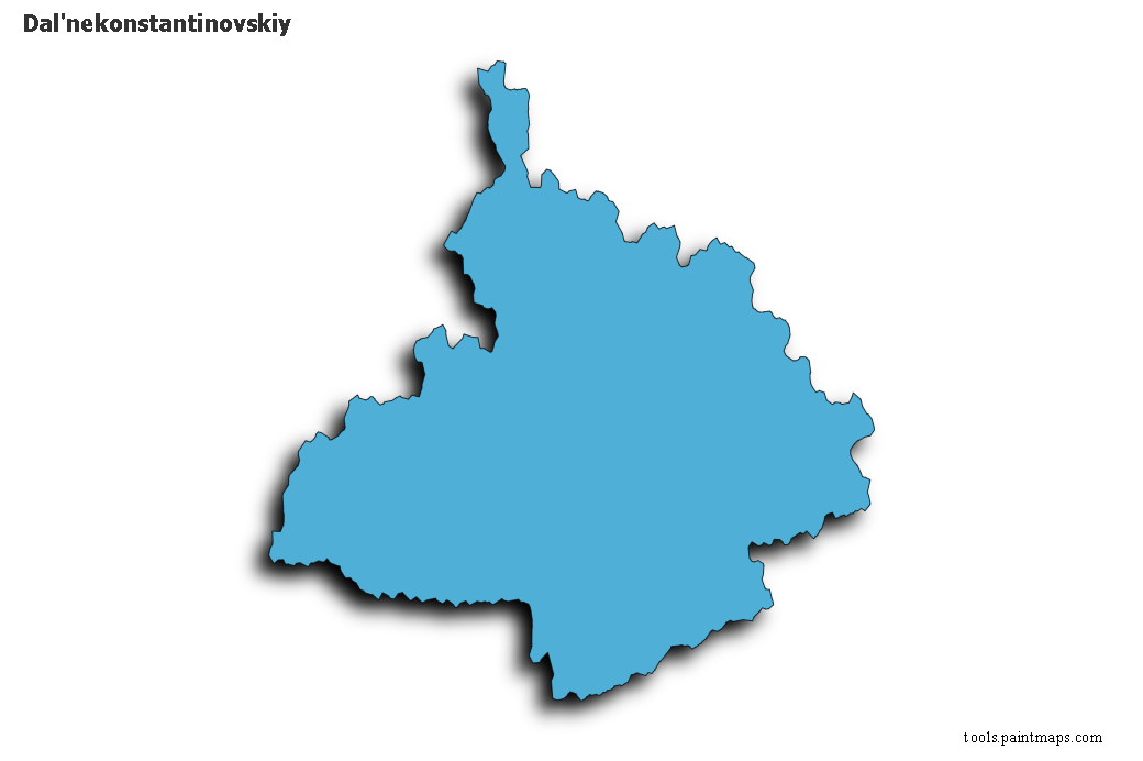 Dal'nekonstantinovskiy map with 3d shadow effect