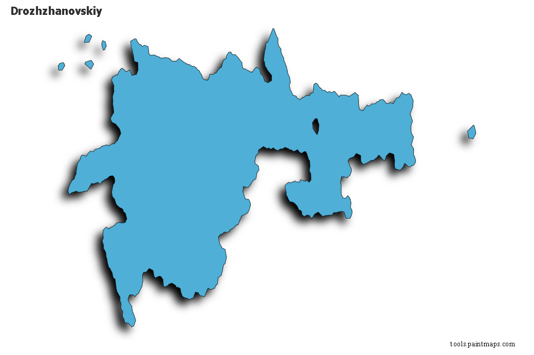 Drozhzhanovskiy map with 3d shadow effect