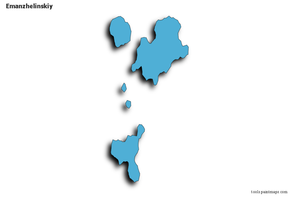 Emanzhelinskiy map with 3d shadow effect