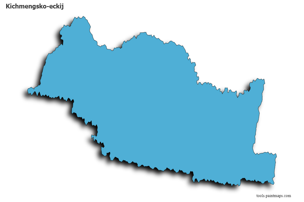 Kichmengsko-eckij map with 3d shadow effect