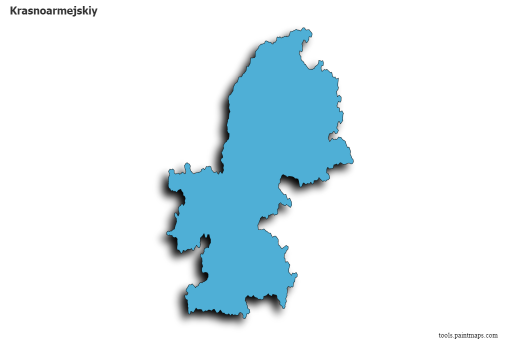 Krasnoarmejskiy map with 3d shadow effect