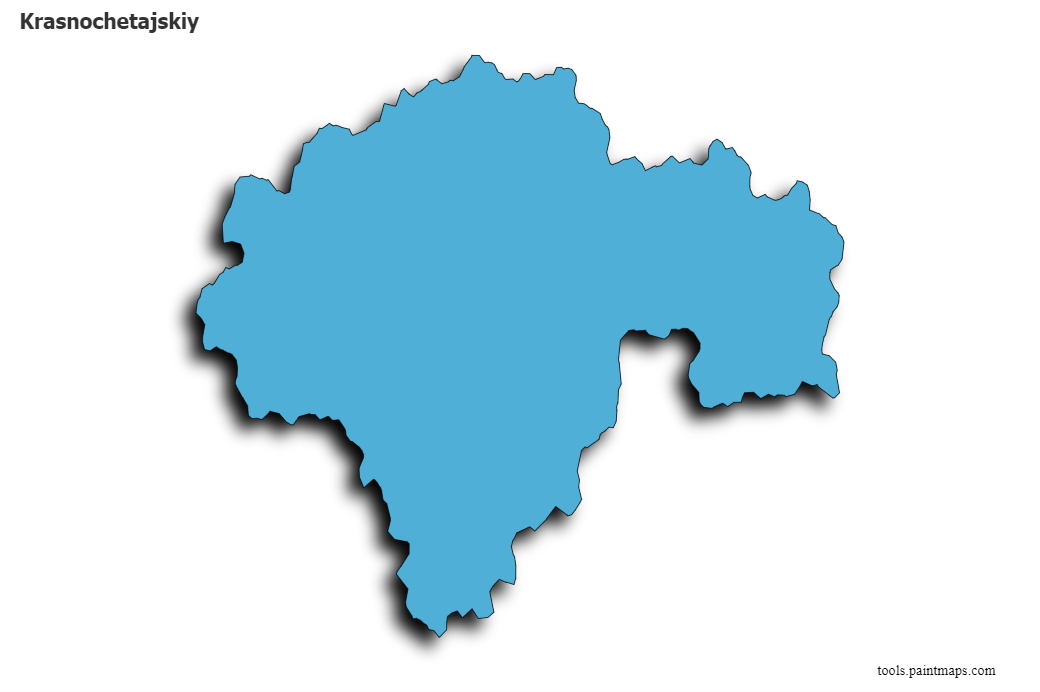 Krasnochetajskiy map with 3d shadow effect