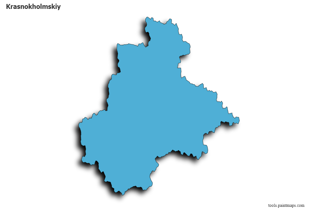 Krasnokholmskiy map with 3d shadow effect