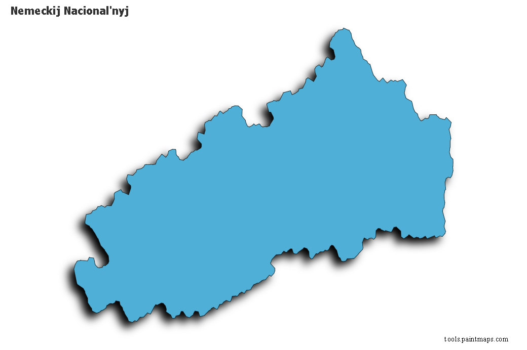 Nemeckij Nacional'nyj map with 3d shadow effect