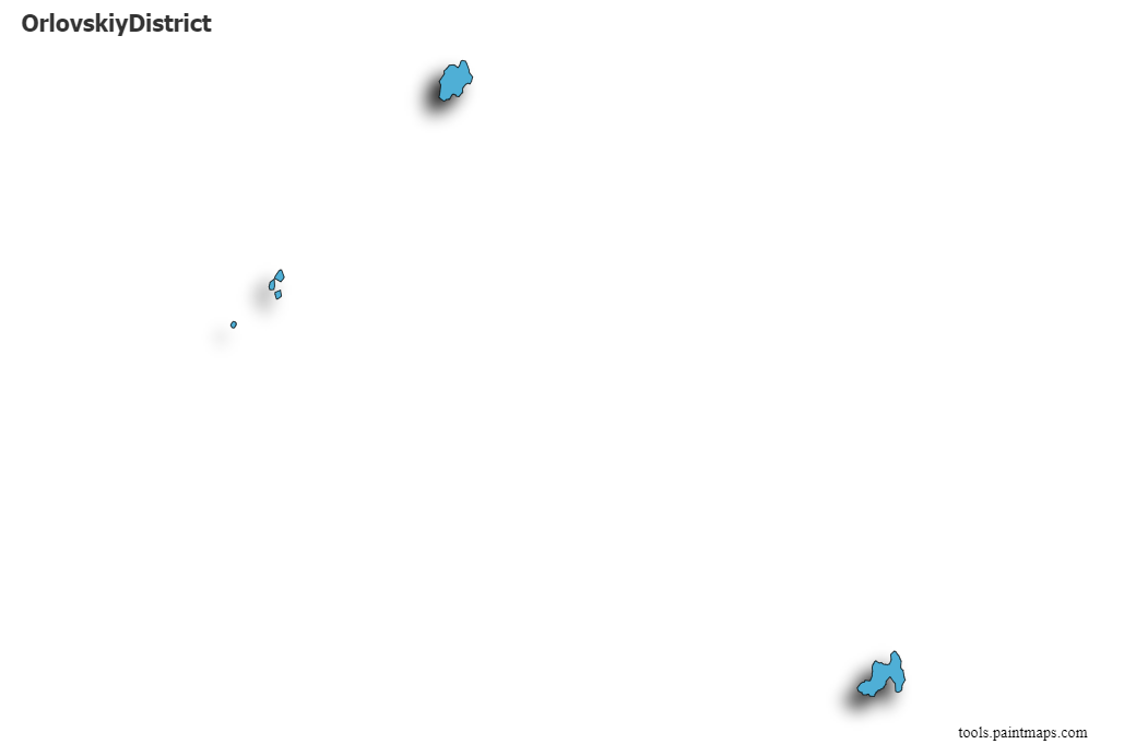3D gölge efektli OrlovskiyDistrict haritası