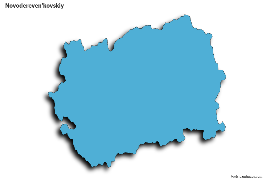 3D gölge efektli Novodereven'kovskiy haritası