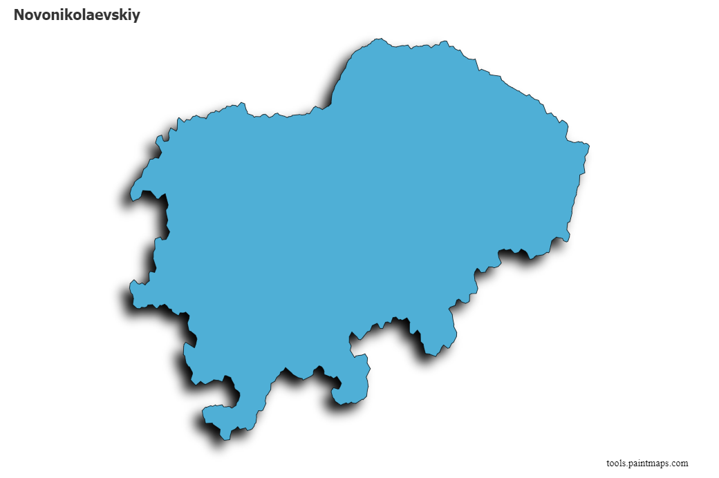 Novonikolaevskiy map with 3d shadow effect