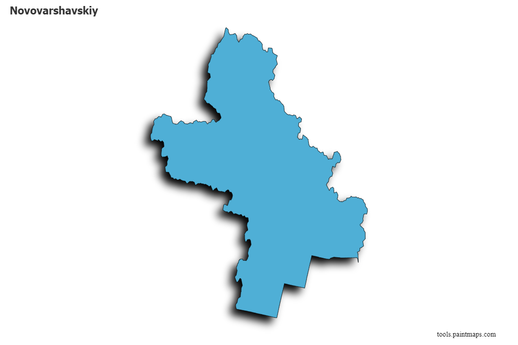 3D gölge efektli Novovarshavskiy haritası