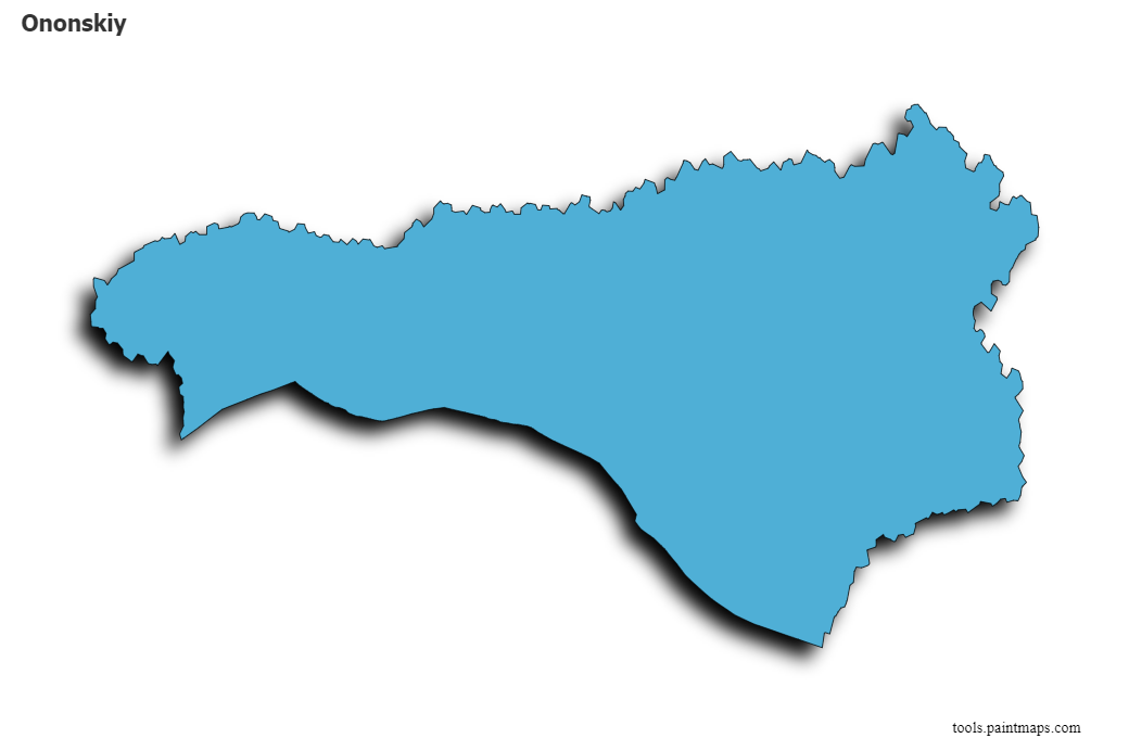 Mapa de Ononskiy con efecto de sombra 3D