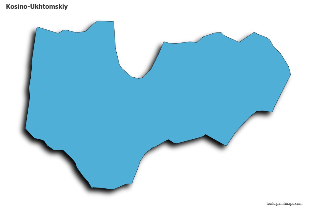 Kosino-Ukhtomskiy map with 3d shadow effect