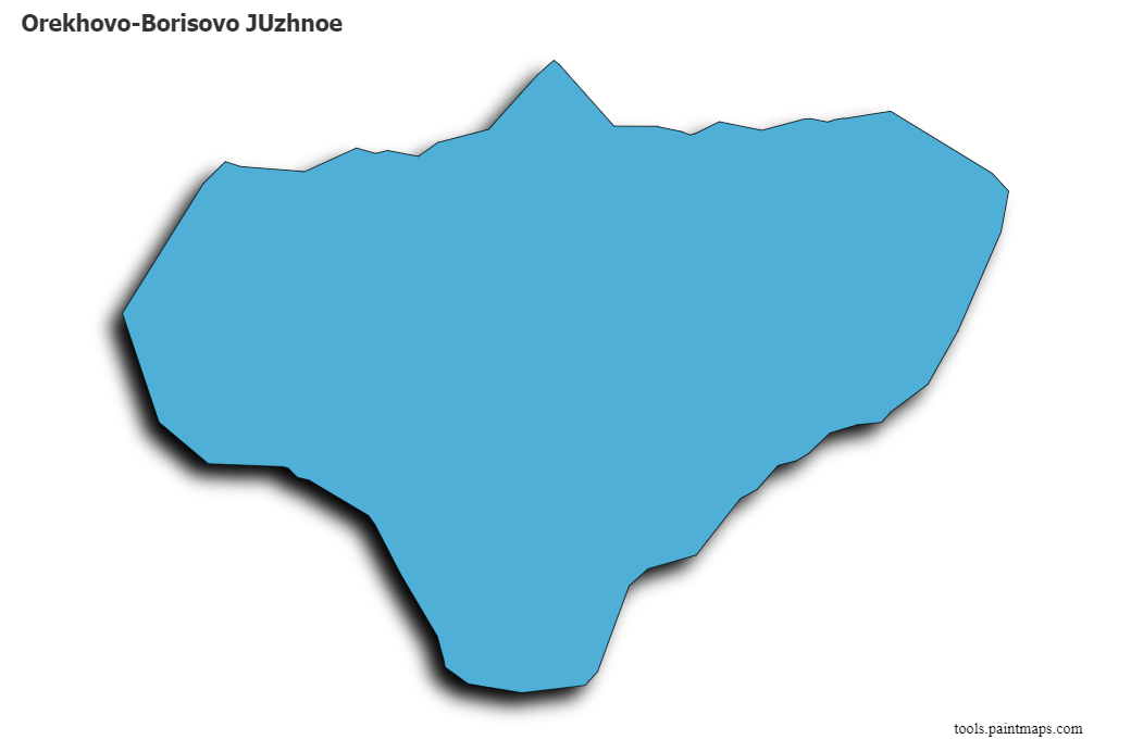 3D gölge efektli Orekhovo-Borisovo JUzhnoe haritası