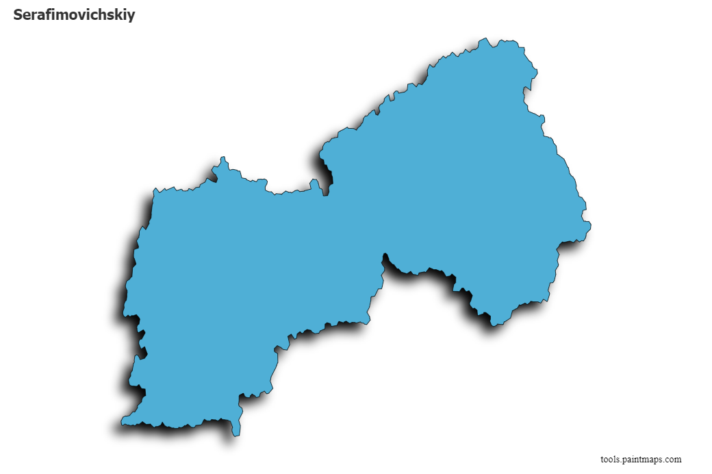 3D gölge efektli Serafimovichskiy haritası