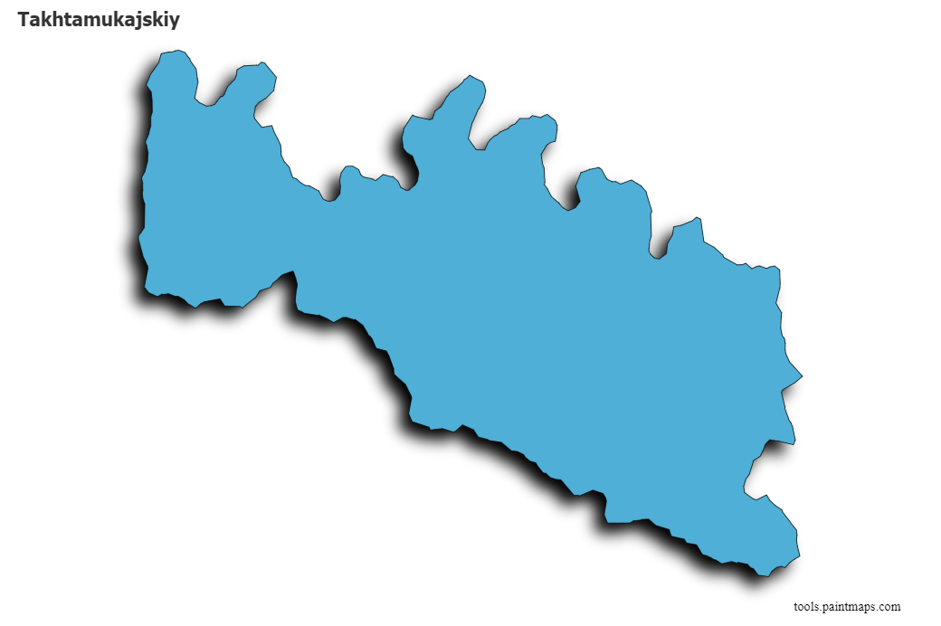 Takhtamukajskiy map with 3d shadow effect