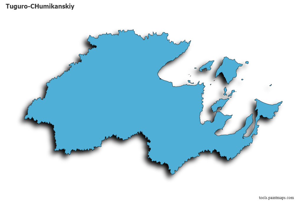 3D gölge efektli Tuguro-CHumikanskiy haritası