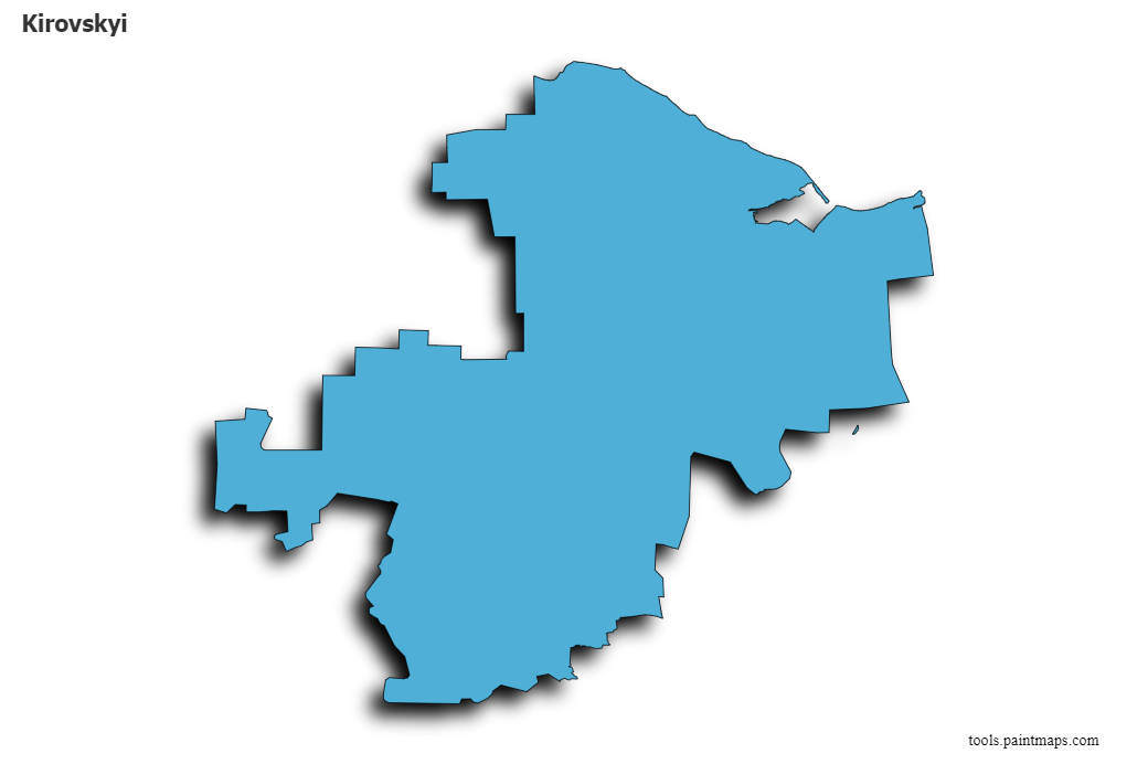 Kirovskyi map with 3d shadow effect