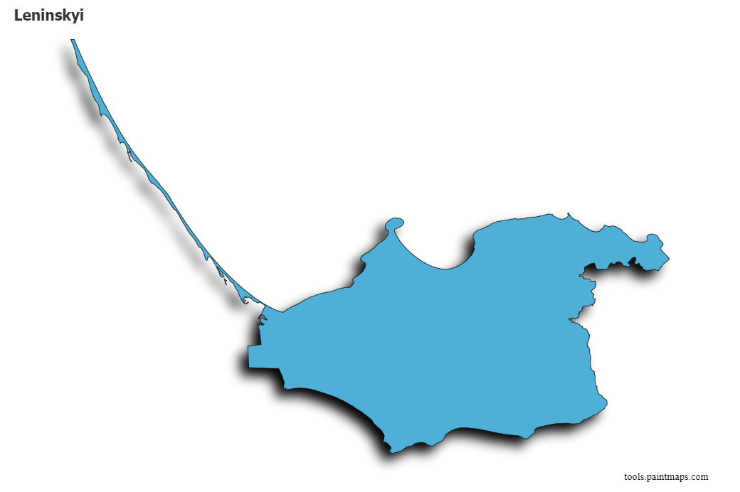 Leninskyi map with 3d shadow effect
