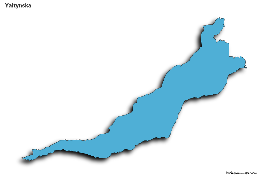 Yaltynska map with 3d shadow effect