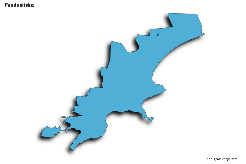 Feodosiiska map with 3d shadow effect